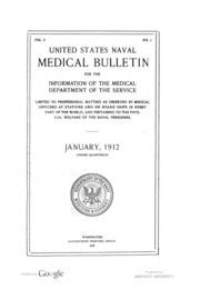 United States Naval Medical Bulletin Vol. 6, Nos. 1-4, 1912