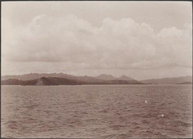 Hanali Harbour on the south-east coast of Ysabel, viewed from the east, Solomon Islands, 1906 / J.W. Beattie