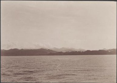 The west coast of Guadalcanar, viewed from the south-east, Solomon Islands, 1906 / J.W. Beattie