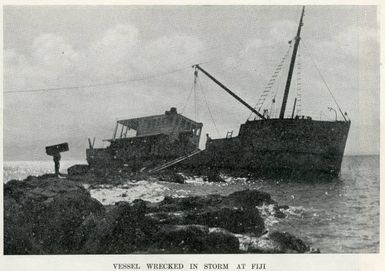 Vessel wrecked in storm at Fiji