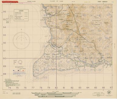 Island of Guam: Port Merizo - Special Air and Gunnery Target Map