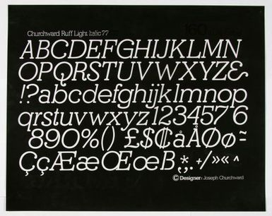 Churchward Ruff Light Italic 77 Print Negative