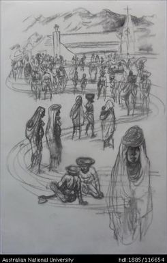 untitled [Going to Mass, Sunday morning near Mt Hagen] [also see p22 & image nos. 640 & 641]