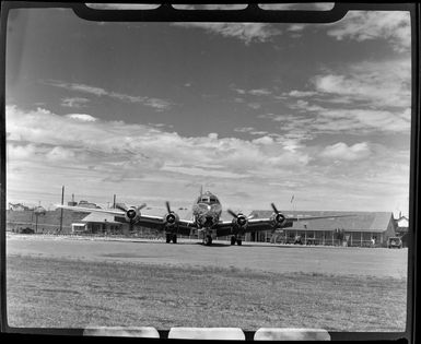 British Commonwealth Pacific Airlines DC6 aircraft at Nadi airport, Fiji