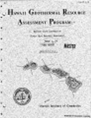 Hawaii Geothermal Resource Assessment Program: western state cooperative direct heat resource assessment, Phase I. Final report