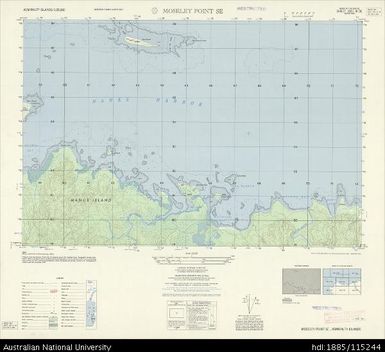 Papua New Guinea, Admiralty Islands, Moseley Point SE, Series: AMS T893, Sheet 3551 III SE, 1:25 000, 1959