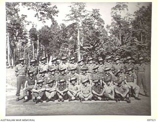 TOROKINA, BOUGAINVILLE. 1945-10-05. MEMBERS OF 11 PLATOON, B COMPANY, 57/60 INFANTRY BATTALION, 15 INFANTRY BRIGADE