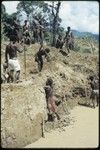 Fish pond being built as part of a government agriculture program