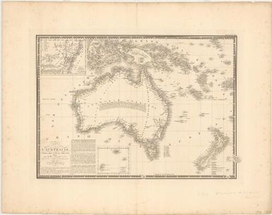 Carte de l'Australie (partie sud-ouest de l'Océanie (T259/2 (copy 2))