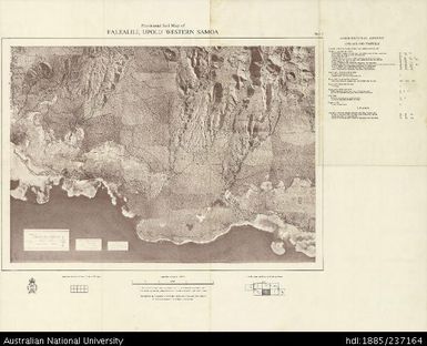 Samoa, Provisional Soil Map of Falealili, Upolu Western Samoa, Sheet 5, 1956, 1:40 000