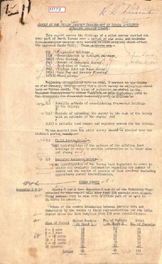 Report of the pilot land survey at Tarawa