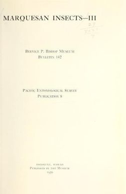 Marquesan insects