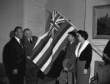 Western Military Academy - 1960, Visit, Senator Hiram Fong, Hawaiian flag