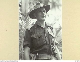 SIAR, NEW GUINEA. 1944-06-21. VX81103 MAJOR W. MCCALL, OFFICER IN CHARGE, A COMPANY, 57/60TH INFANTRY BATTALION