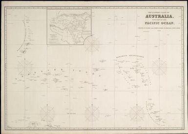 The eastern coast of Australia, with part of the Pacific Ocean