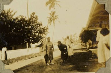 People on an island street in the Ha'apai Group, 1928