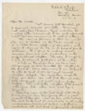 Letter from Felix M. Keesing to Dr. Wissler