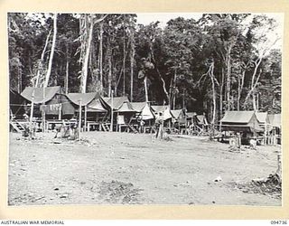 YALU AREA, NEW GUINEA, 1945-07-30. THE CAMP AREA NO. 3 PLATOON, 2/1 FORESTRY COMPANY, ROYAL AUSTRALIAN ENGINEERS