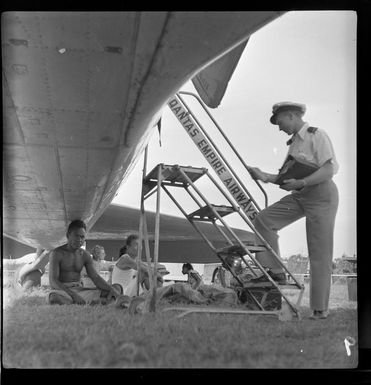 Qantas Empire Airways, purser, Mr I Little, Rabaul Airfield, New Britain, Papua New Guinea