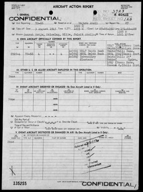 VS-66 - ACA Rep #87-Air opers against the Marshall Islands on 8/3/45