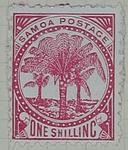 Stamp: Samoan One Shilling