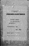 Patrol Reports. Manus District, Baluan, 1958 - 1959
