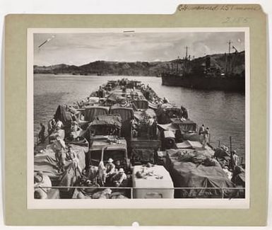 Coast Guard-Manned LST Moves Into Tanahmerah Bay