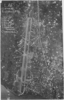 [Aerial photographs relating to the Japanese occupation of Lae, Papua New Guinea, 1943] (76)