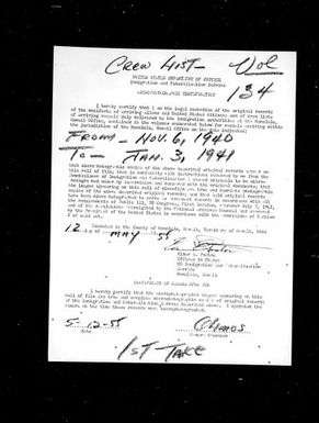 Volume 134, November 6, 1940-January 3, 1941