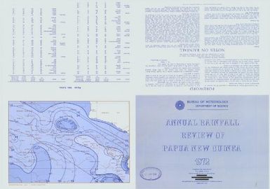 Annual rainfall map, Territory of Papua and New Guinea (Verso 1972)