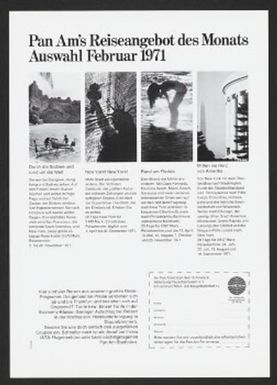 Pan Am's Reiseangebot des Monats Auswahl Februar 1971