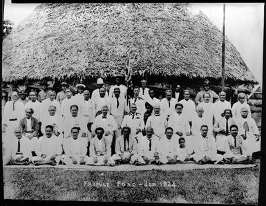 Major-General Sir George Spafford Richardson and the Faipule a Fono, Western Samoa