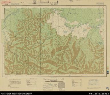 Papua New Guinea, Equatorial New Guinea, May River, 4 Mile Strategic series, Sheet 3248, 1946, 1:253 440