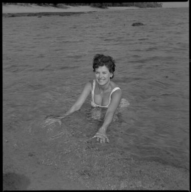 Miss Maglia swimming in the sea at Suva, Fiji, 22 February 1966 [1] John Mulligan