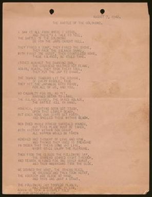 The Battle of the Solomons.