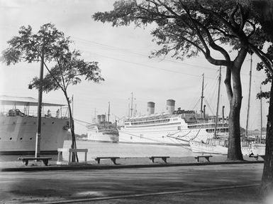 [The "Monterey" and "Mariposa" moored in Samoa]