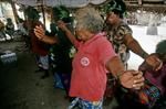 Haunu party, Sialeva; women dancing a sau