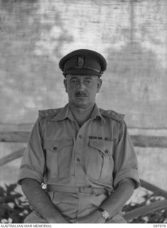 LAE, NEW GUINEA. 1945-10-05. BRIGADIER E.L. SHEEHAN, BRIGADIER, GENERAL STAFF, HEADQUARTERS FIRST ARMY