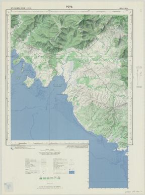 Carte de la Nouvelle Caledonie 150 000: Poya