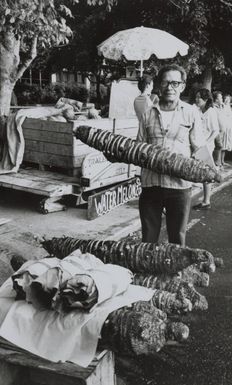 Tongan taro at the Otara Market, 1989.
