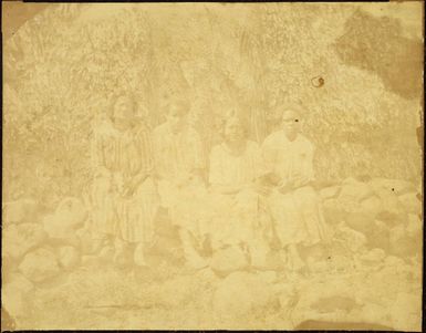 Four girls at Ovalau, Fiji, 1861