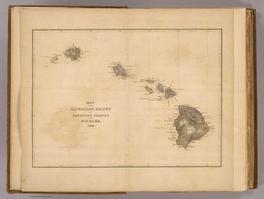 Map of the Hawaiian Group or Sandwich Islands by the U.S. Ex. Ex., 1841. Eng. by W.H. Dougal, N.Y. (Philadelphia: Lea & Blanchard. 1845)