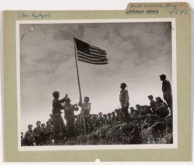 First American Flag Unfurled Over the Ryukyus