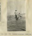 Fisherman in outrigger, Tahiti, 1915