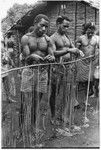 Dooka, left, and Taaboo, right, at wa'i opening marriage payment, for Biri Foowa'i to Funaa