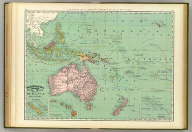 Rand, McNally & Company's indexed atlas of the world map of Oceania and Malaysia. (with) New Caledonia and Loyalty Islands. (with) Hawaiian or Sandwich Islands. Copyright 1892, by Rand, McNally & Co. ... Engravers, Chicago, (1897)
