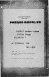 Patrol Reports. Southern Highlands District, Pangia, 1961 - 1962