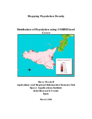 Mapping Population Density - distribution of population using CORINE land cover