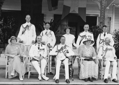 Duke of Gloucester, Herbert Ernest Hart and party at Vailima, Samoa
