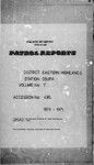 Patrol Reports. Eastern Highlands District, Obura, 1970 - 1971